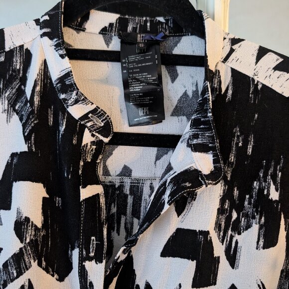 Geometric black and white jumpsuit - Picture 4 of 4